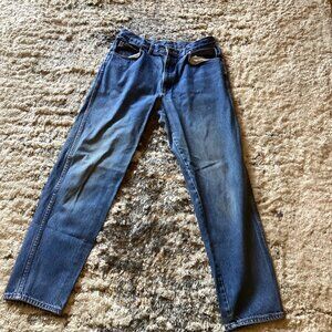 H.I.S. HIS Jeans Mens Straight Mid Wash 33 X 32